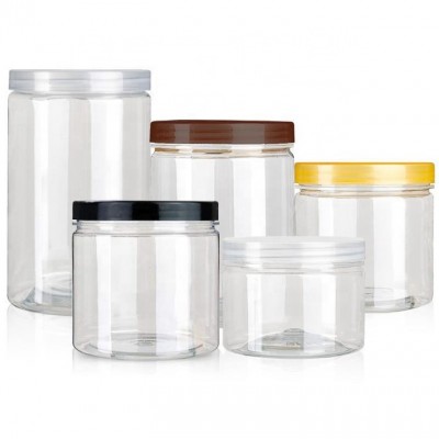 Spot supply plastic snack pot PET transparent plastic bottle bucket tea jar